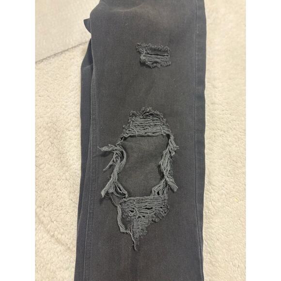 PacSun 90’s Boyfriend Distressed Black Jeans vtg inspired goth grunge streetwear - Picture 2 of 9